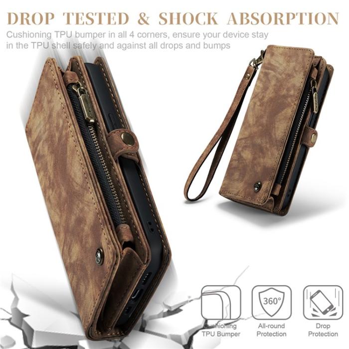 Caseme - CASEME iPhone 15 Pro Plånboksfodral 008 Detachable - Brun
