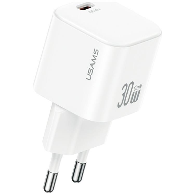 USAMS Snabbladdare 30W USB-C Med USB-C 1m Kabel JO Series - Vit | 505295 | AlltMobil
