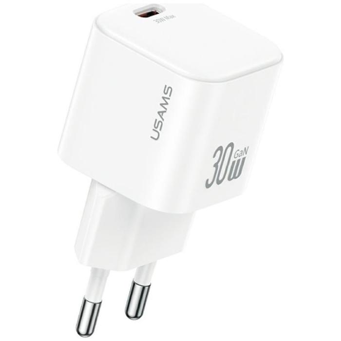 USAMS - USAMS Snabbladdare 30W USB-C Med USB-C 1m Kabel JO Series - Vit
