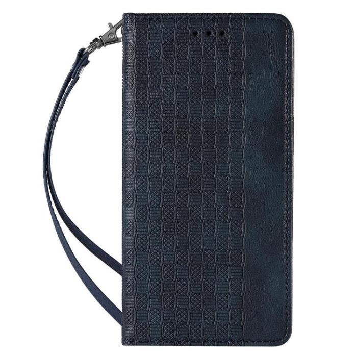 OEM - Galaxy S22 Ultra Plånboksfodral Magnet Strap - Blå