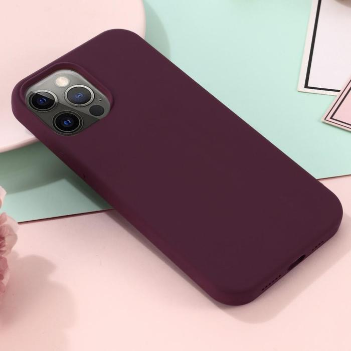 A-One Brand - MagSafe Liquid Silicone Skal iPhone 13 Pro - Maroon