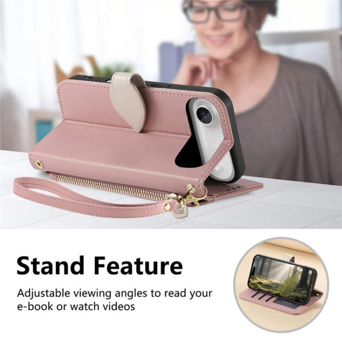 A-One Brand - iPhone Air Plånboksfodral Leaf Magnetiskt Spänne Konstläder