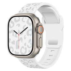 A-One Brand - Apple Watch (38/40/41mm) Armband Leopard Texture - Vit