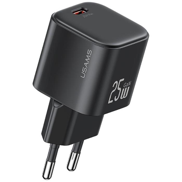 USAMS - USAMS Snabbladdare 25W USB-C GaN Mini JC CC289 - Svart