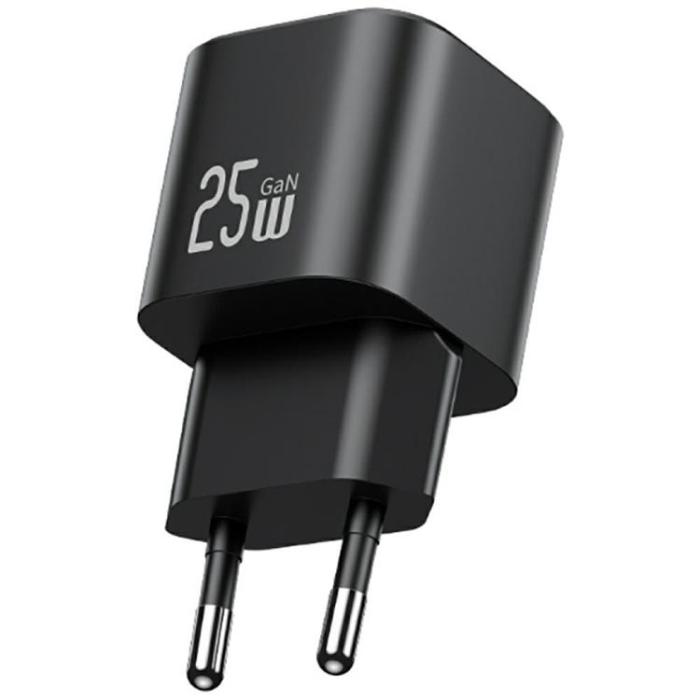 USAMS - USAMS Snabbladdare 25W USB-C GaN Mini JC CC289 - Svart