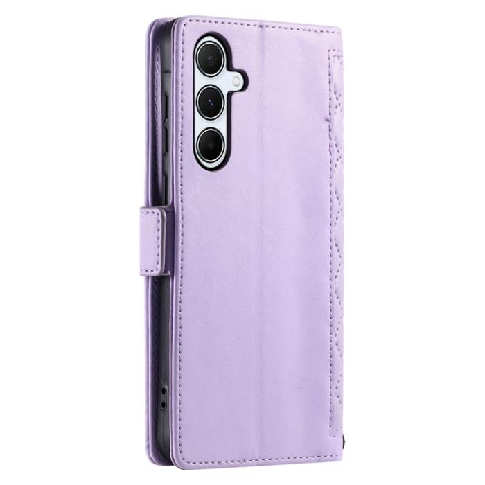 OEM - Samsung Galaxy S26 Plånboksfodral Konstläder Rhombus Textur Ställ - Lila