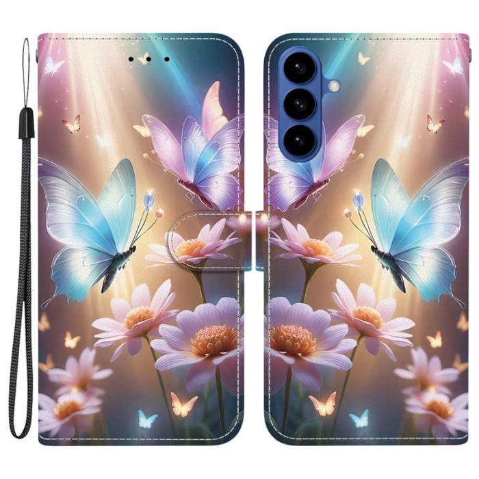 OEM - Samsung Galaxy S26 / S26 Pro Plånboksfodral Konstläder - Fjäril Blommig