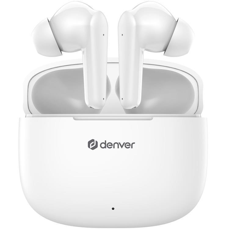 DENVER TWE-48W Trådlös Bluetooth Hörlur med Laddetui | 505771 | AlltMobil