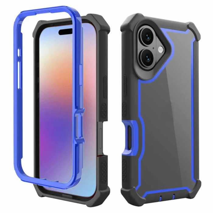 A-One Brand - iPhone 17 Mobilskal TPU + PC Shockproof - Svart/Blå