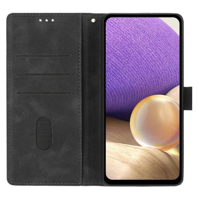 OEM - Samsung Galaxy S26 Ultra Plånboksfodral Ställ Impräntad Konstläder - Svart