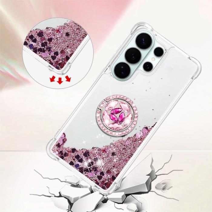 OEM - Mobilskal till SAMSUNG Galaxy S26 Ultra TPU Stöd Skydd - Roséguld / Hjärtar