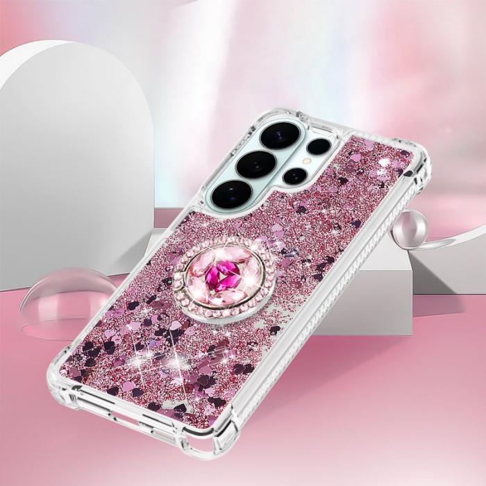 OEM - Mobilskal till SAMSUNG Galaxy S26 Ultra TPU Stöd Skydd - Roséguld / Hjärtar