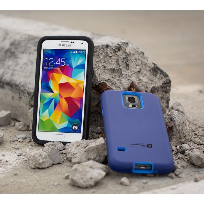 UTGATT4 - Naztech Vertex 3-Layer Skal till Samsung Galaxy S5 + Skärmskydd (Grön - Blå)