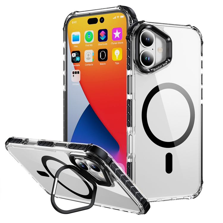 iPhone 17 Mobilskal MagSafe Kickstand - Svart | 2353 | AlltMobil