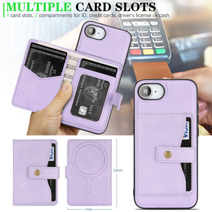 A-One Brand - iPhone 16e Mobilskal MagSafe Detachable Korthållare