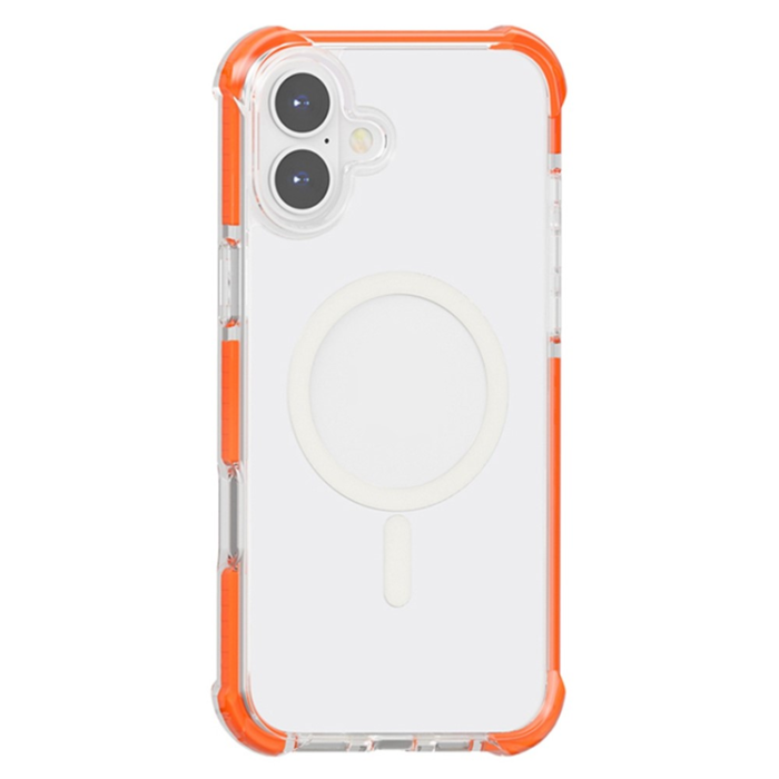 A-One Brand - iPhone 17 Mobilskal MagSafe Förstärkta Hörn Acrylic - Orange