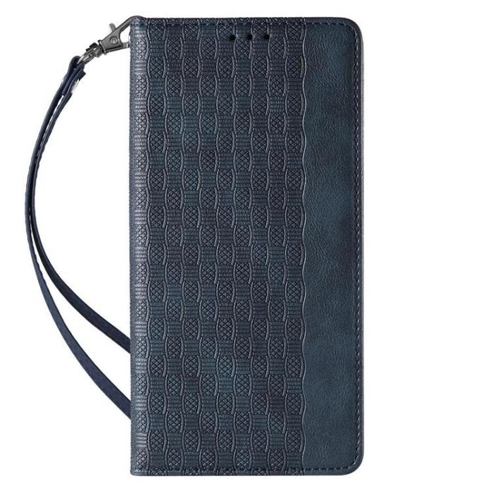 OEM - Galaxy S23 Ultra Plånboksfodral Magnet Strap - Blå