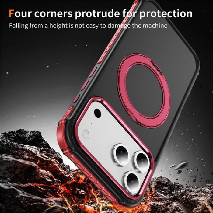 A-One Brand - iPhone 17 Pro Max Mobilskal MagSafe Skin Touch - Röd