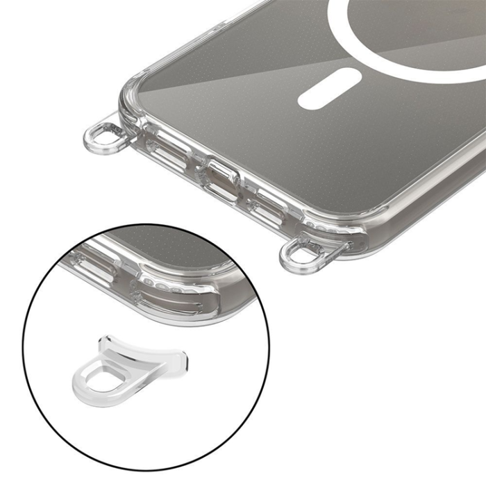 Tech-Protect - Tech-Protect iPhone 16 Mobilhalsband Skal Magsafe Flexair - Grå/Rosa