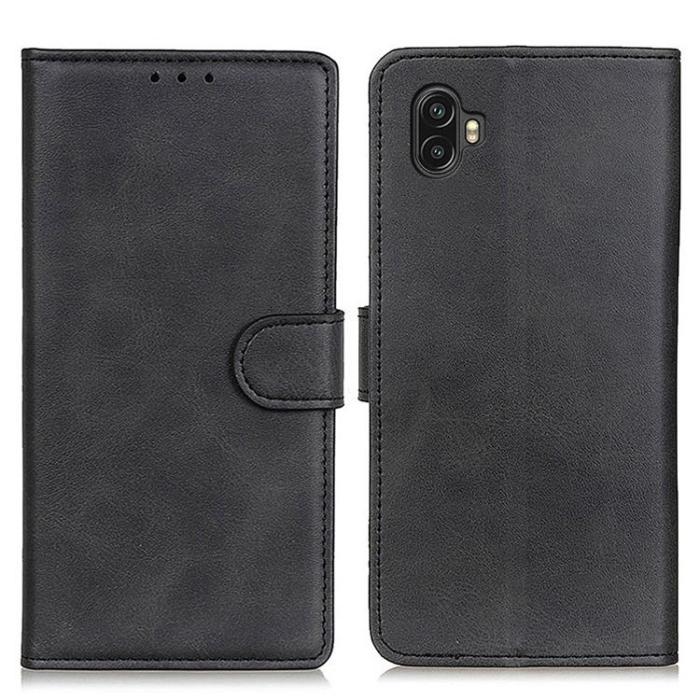 A-One Brand - Galaxy Xcover 6 Pro Plånboksfodral PU Läder - Svart