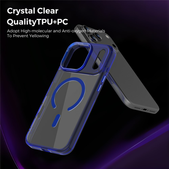 A-One Brand - iPhone 17 Pro Max Mobilskal MagSafe Transparent TPU+PC - Sapphire
