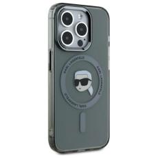 KARL LAGERFELD - Karl Lagerfeld Mobilskal till iPhone 15 Pro MagSafe MagSafe IML Metal Head