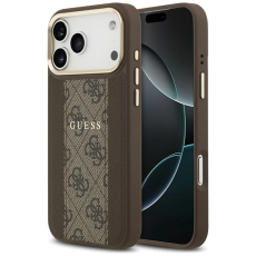 Guess - Guess iPhone 17 Pro Max Mobilskal Magsafe Stripe - Brun