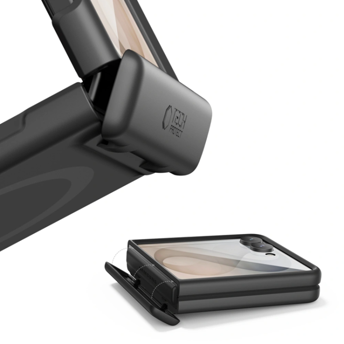 Spigen - Tech-Protect Mobilskal För Galaxy Z Flip 8 Magsafe Kevlar Aura - Svart