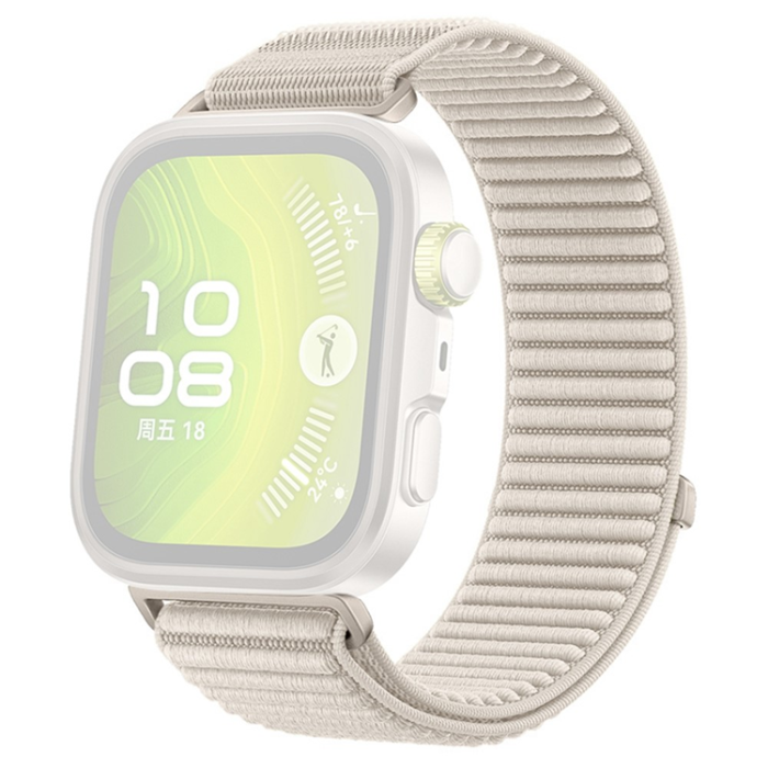 A-One Brand - Huawei Watch Fit 4/Fit 4 Pro Armband Magic Tape Nylon - Starlight