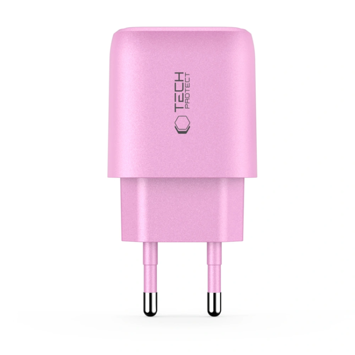 Tech-Protect - Tech-Protect Väggladdare USB-A Till USB-C 30W - Baby Rosa