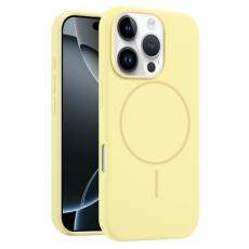 A-One Brand - iPhone 16 Pro Mobilskal MagSafe Silikon Anti Drop - Ljusgul