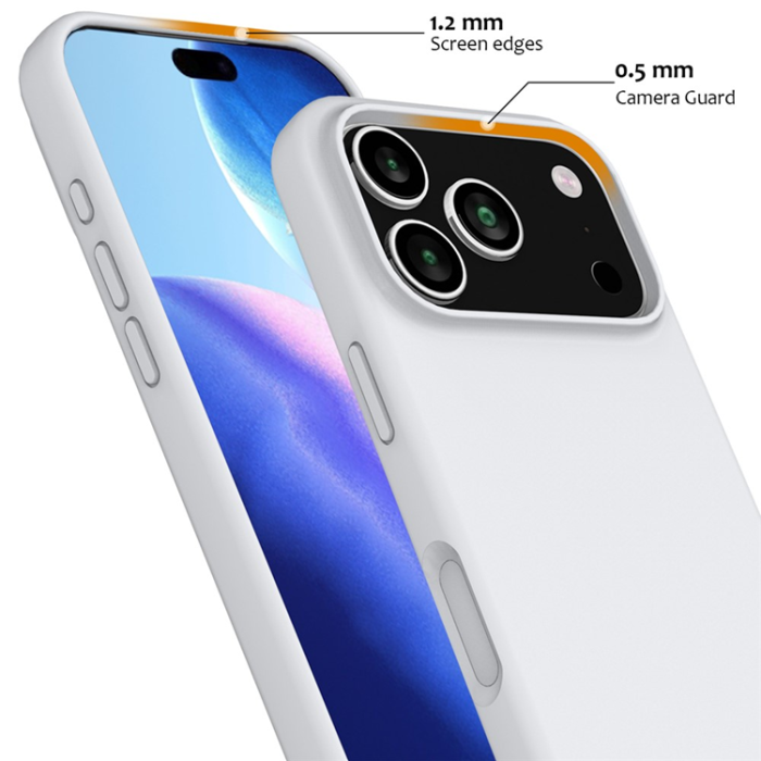 A-One Brand - iPhone 17 Pro Mobilskal MagSafe Silikon Anti-Drop - Vit