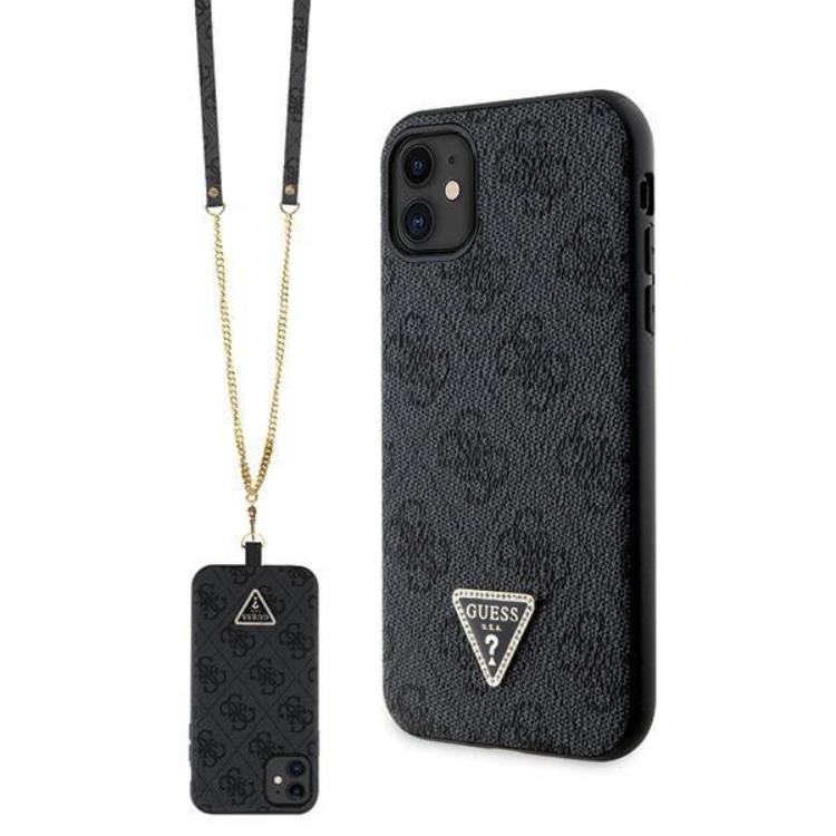 Guess iPhone 11/XR Mobilskal Crossbody Metall Logo - Svart | 2353 | AlltMobil