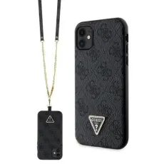 Guess - Guess Mobilskal till iPhone 11/XR Crossbody Metall Logo - Svart