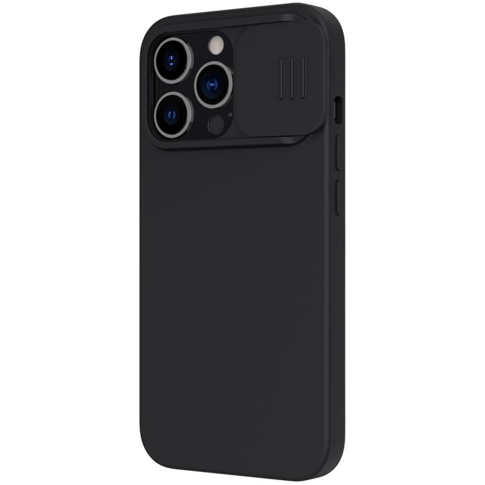 UTGATT1 - Nillkin CamShield Silky Silikon Skal iPhone 13 Pro - Svart