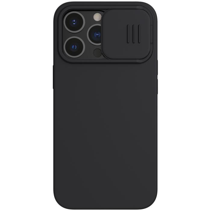 UTGATT1 - Nillkin CamShield Silky Silikon Skal iPhone 13 Pro - Svart