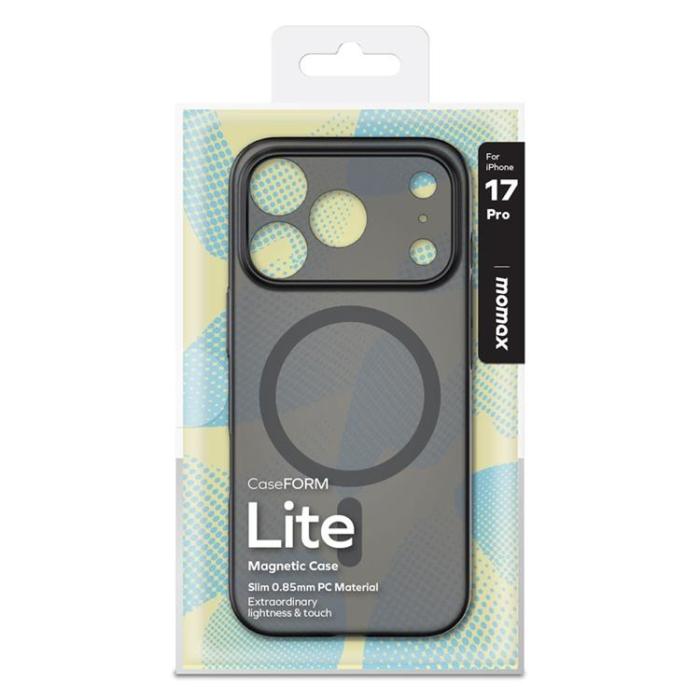 MOMAX - MOMAX iPhone 17 Pro Mobilskal MagSafe Ultra Slim - Transparent Svart