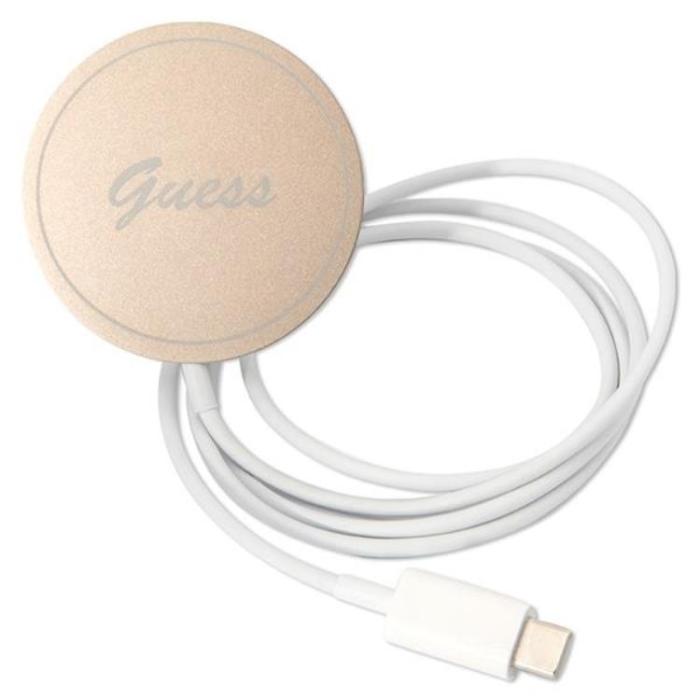 Guess - Guess iPhone 13 Pro Magsafe Skal Print + Trådlös Laddare - Rosa
