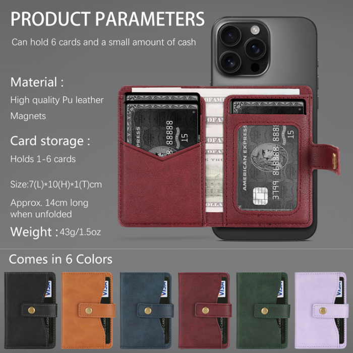 A-One Brand - Galaxy S24 Ultra Mobilskal MagSafe Detachable Korthållare Kickstand