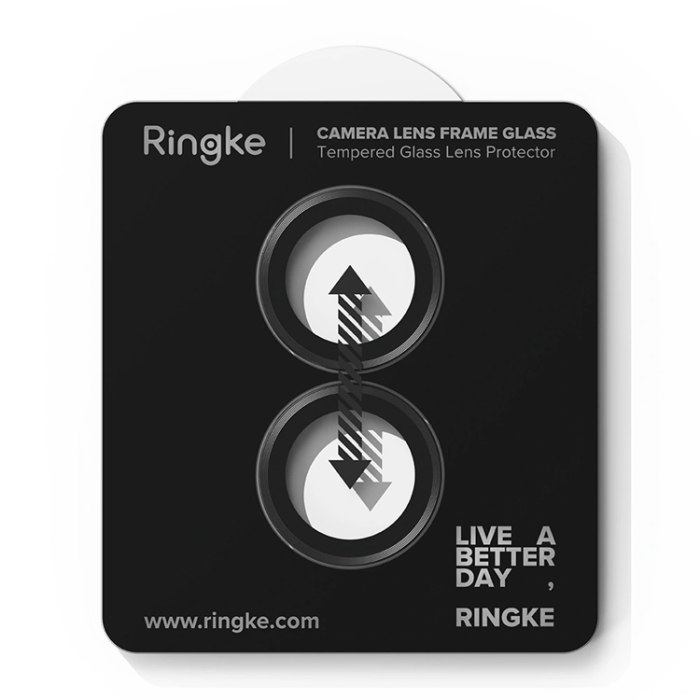Ringke - [2-Pack] Ringke iPhone 17 Härdat Glas Kameraskydd - Svart