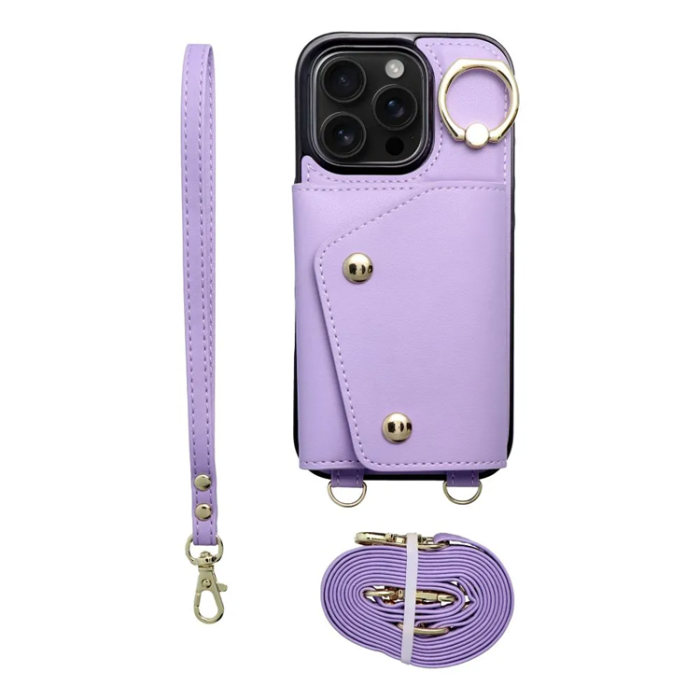 A-One Brand - iPhone 16e Mobilskal Wonder Korthållare - Lila