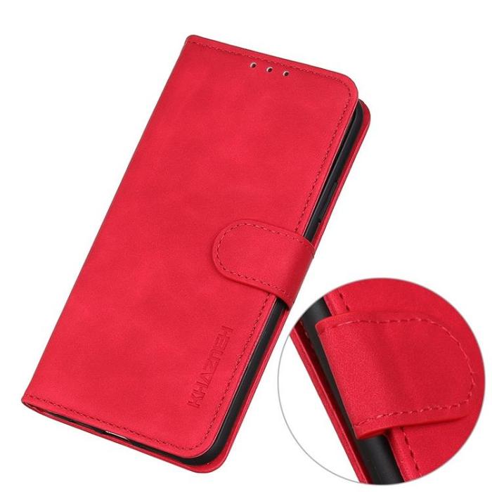 KHAZNEH - KHAZNEH Asus Zenfone 9 Plånboksfodral Retro Flip - Röd