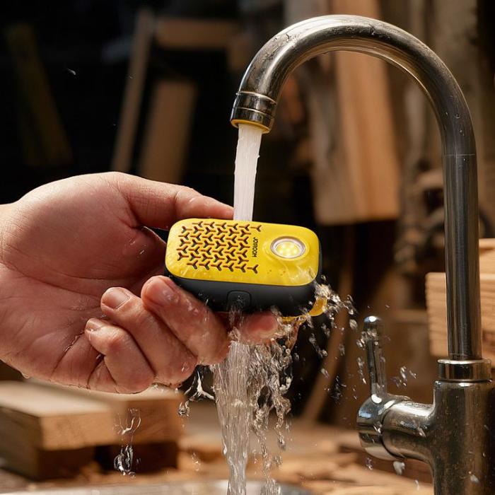 Joyroom - Joyroom Bärbar Bluetooth-Högtalare med Inbyggd Ficklampa Tålig Maya - Gul