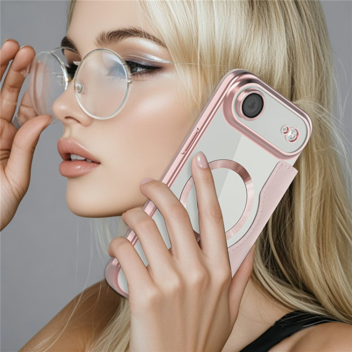 A-One Brand - iPhone 17 Air Plånboksfodral MagSafe RFID - Rosa