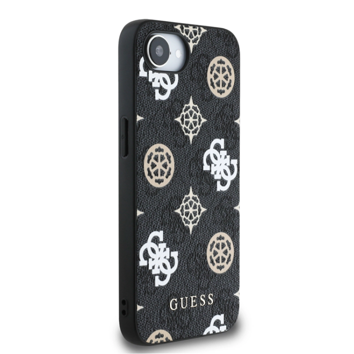 Guess - Guess iPhone 16e Mobilskal MagSafe PU 4G Peony - Svart
