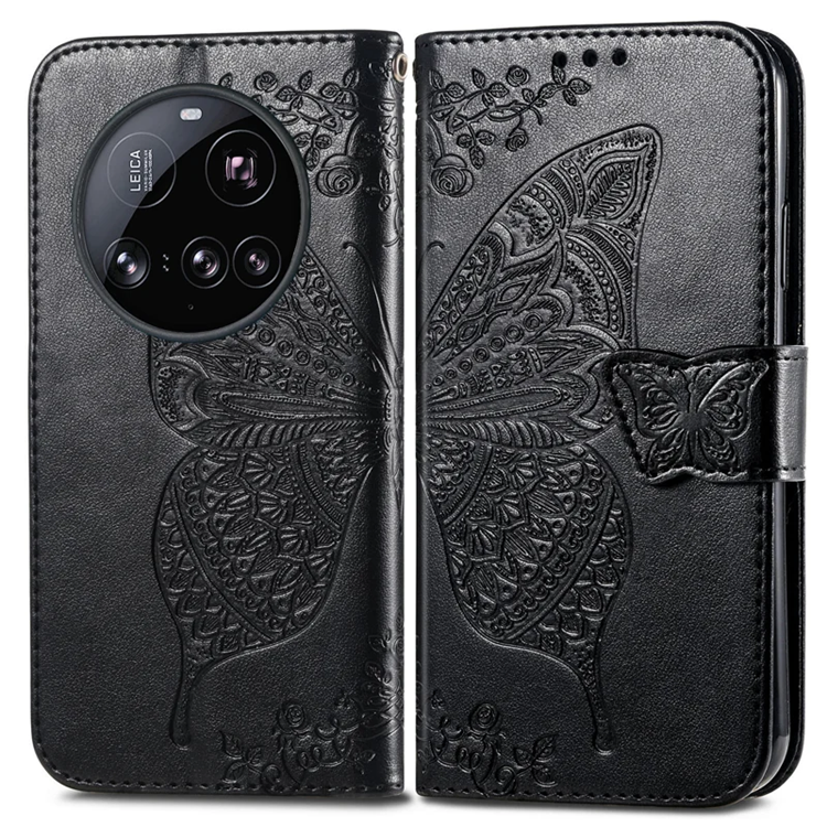 Xiaomi 15 Ultra Plånboksfodral Butterfly Pattern - Svart | 2353 | AlltMobil