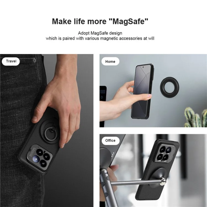 Nillkin - Nillkin Xiaomi 14 Mobilskal MagSafe CamShield Prop - Grön