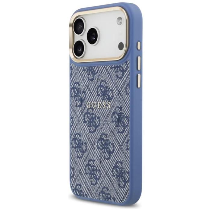 Guess - Guess iPhone 17 Pro Max Mobilskal MagSafe 4G PU Classic Logo - Blå