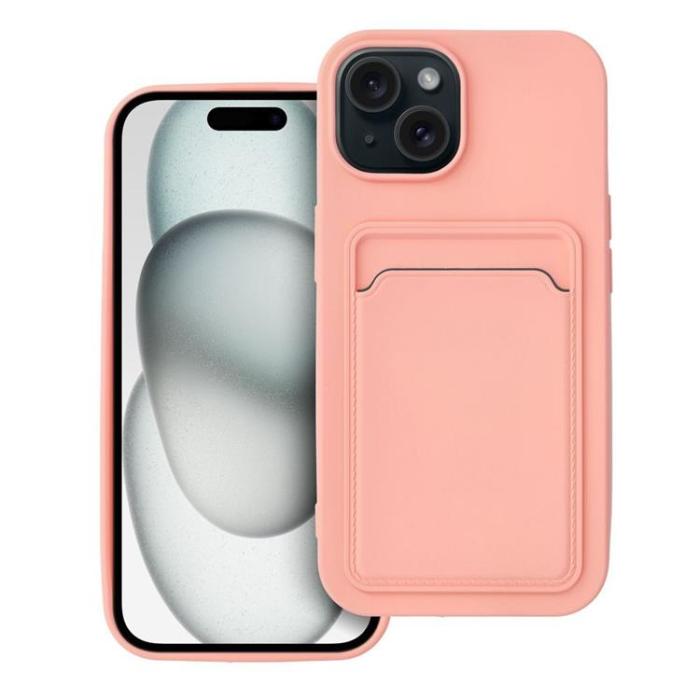OEM - iPhone 15 Mobilskal Korthållare - Rosa