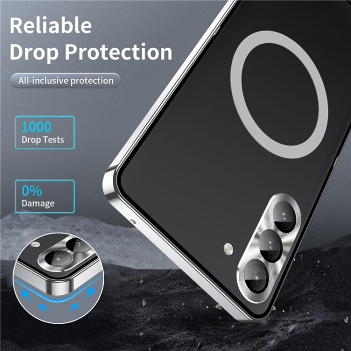 A-One Brand - Galaxy S23 Plus Mobilskal Magsafe Metall - Silver